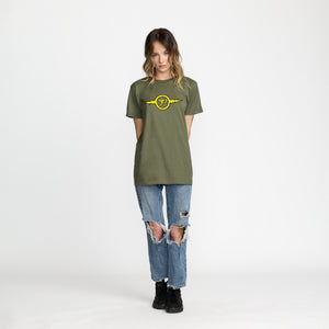 Pixies Lightning Tee front print on model; official Pixies merch by TSURT