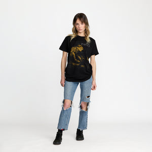 Pixies Vintage Grid tee front print on model; official Pixies merch by TSURT