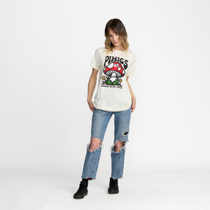 Pixies Mind Shroom Tee front print on model; official Pixies merch by TSURT