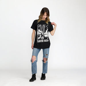Pixies Surfer Rosa front print on model; official Pixies merch by TSURT