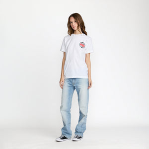 Pixies International 2024 Tour Tee back print on model; official Pixies merch by TSURT