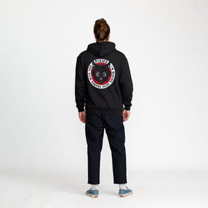Pixies Tame Pullover Sweatshirt back print on model; official Pixies merch by TSURT