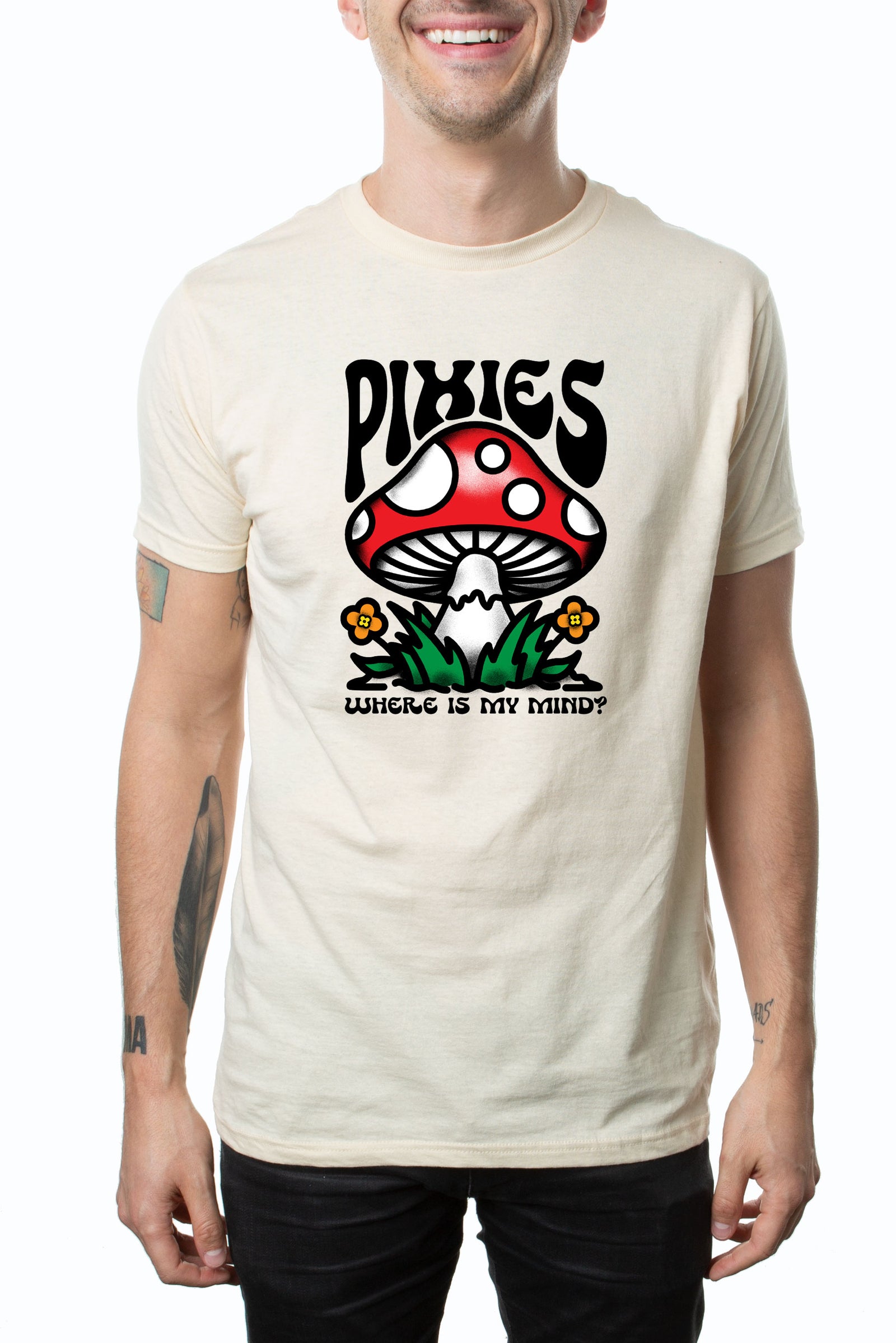 Pixies Mind Shroom Unisex Tee Natural