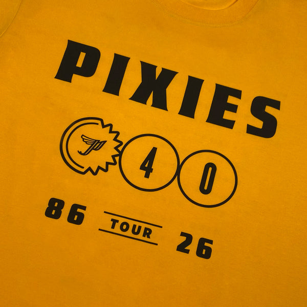 PIXIES 86 TOUR 26 Tシャツ イエロー Lサイズ Pixies | P40 2026 Tour Tee - Pixies Official Store